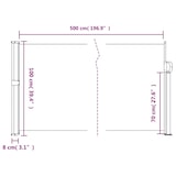 thumbnail of Store latéral rétractable Anthracite 100 x 500 cm Modèle Solis Luna