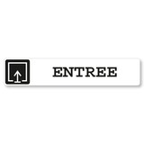 thumbnail of Picto adhésif blanc impression noire ENTREE