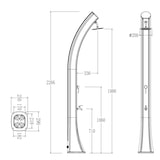 thumbnail of Starmatrix Rioxxl Ss0935xxl Blue Doccia Solare In Polietilene Da 40 Lt Con Lavapiedi h 226 Cm Blu
