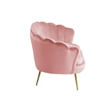 thumbnail of SalesFever schelp sofa | fluwelen stofhoes | goudkleurig metalen frame | B 136 x D 77 x H 78 cm | roze