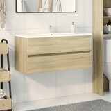 thumbnail of vidaXL Waschbeckenschrank Sonoma-Eiche 100x38,5x45 cm Holzwerkstoff