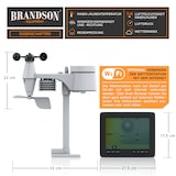thumbnail of Brandson Wetterstation mit Außensensor, Profi Funkwetterstation mit Außen Messstation, Wetterdaten per App