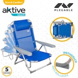 thumbnail of Silla playera alta multiposición azul Aktive