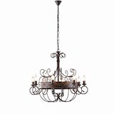 thumbnail of Bonetti Illumina -  Baltimore - Kronleuchter aus schwarz und rostlackiertem Eisen, 8 Lichter 126 - Ø76 - BL183-8-RG