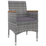 thumbnail of vidaXL 9-tlg. Garten-Essgruppe mit Kissen Poly Rattan und Glas