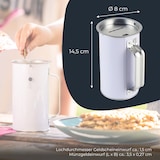 thumbnail of Spendendose mit Griff, HMF 45000-07, 14,5 x 8 cm, Lichtgrau