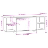 thumbnail of vidaXL TV-Schrank Betongrau 130x35x50 cm Holzwerkstoff