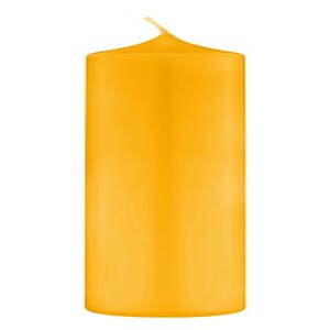 Kopschitz Kerzen Altarkerzen, Kaminkerzen Mais Gelb/Orange 200 x Ø 60 mm, 4 Stück, Kerzen mit Dornbohrung in RAL Kerzengüte Qualität