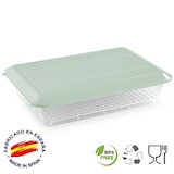 thumbnail of Confezione da 3 vassoi per scongelamento alimenti da 4,2 l (coperchio verde) - Senza BPA. Catering, ristoranti, cucine...