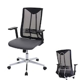thumbnail of Bürostuhl | HxBxT 110x65x66 cm | Sitzhöhe 44cm | ergonomisch Kunstleder | Grau | Drehstuhl Schreibtischstuhl