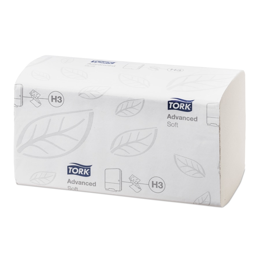 Tork Advanced Handtuchpapier H3, Zickzack-Faltung, 2-lagig, hochweiß, extra-weich