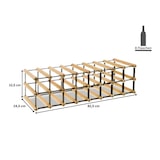 thumbnail of PROREGAL Modulares Weinregal VINOTECA MOD METAL | HxBxT 12,5x82,5x24,5cm | 8x1 Flaschen | Massives Kiefernholz | Braun geölt | Flaschenregal