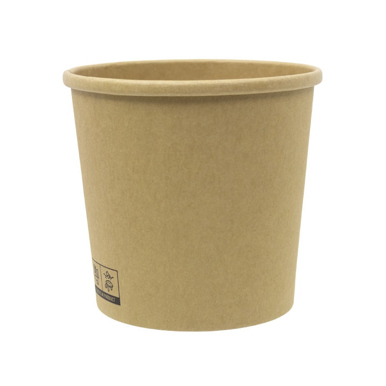 MONOUSO - Contenitore di Cartone Kraft-Kraft 750ml Ø11,7cm (25 Pezzi)
