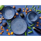 thumbnail of Palmer Serviesset Lester Stoneware 6-persoons 24-delig Zwart Blauw