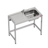 thumbnail of Gasfrit - Lava-Loiças 1 Cuba para Máquina de Lavar Louça com Escorredor, torneira de duas águas incluída 800x500x850 mm | Industrial