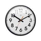 thumbnail of Nextime Reloj de pared Peter con armazón de plástico negro - 26 cm de diámetro