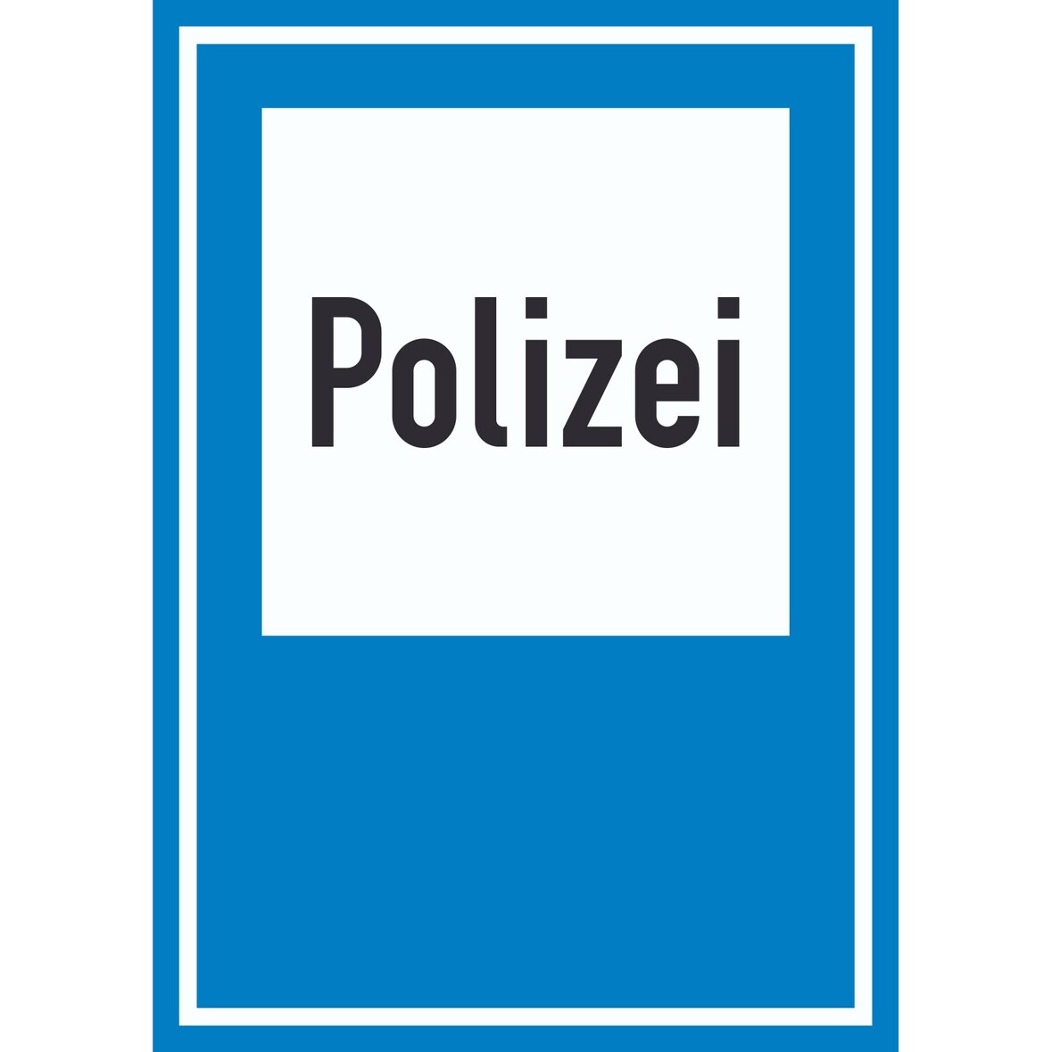 Richtzeichen Polizei Schild A4 (210x297mm)