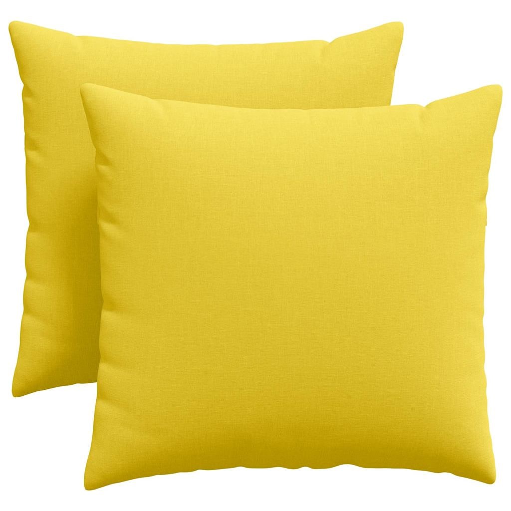 vidaXL Sofakissen 2 pcs Helles Gelb 45 x 45 cm Stoff