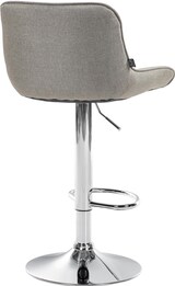 thumbnail of DELUKE® Barhocker 2er Set TAMPA - Taupe, Stoff, Chrom | Barhocker mit Lehne Barstuhl Tresenhocker Tresenstuhl Kneipenhocker Kneipenstuhl