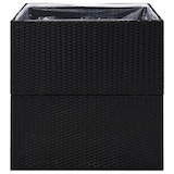 thumbnail of vidaXL Pflanzkübel Schwarz 80x80x80 cm Poly Rattan