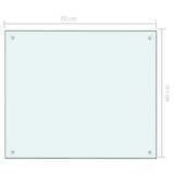 thumbnail of vidaXL Küchenrückwand Weiß 70x60 cm Hartglas