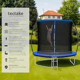 thumbnail of tectake Cama elástica con red de seguridad  Negro/Azul