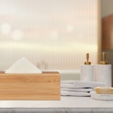 thumbnail of Relaxdays Kosmetiktuchbox, aus Bambus, Box für Kosmetik- & Taschentücher, Tücherbox nachfüllbar, Taschentuchbox, natur