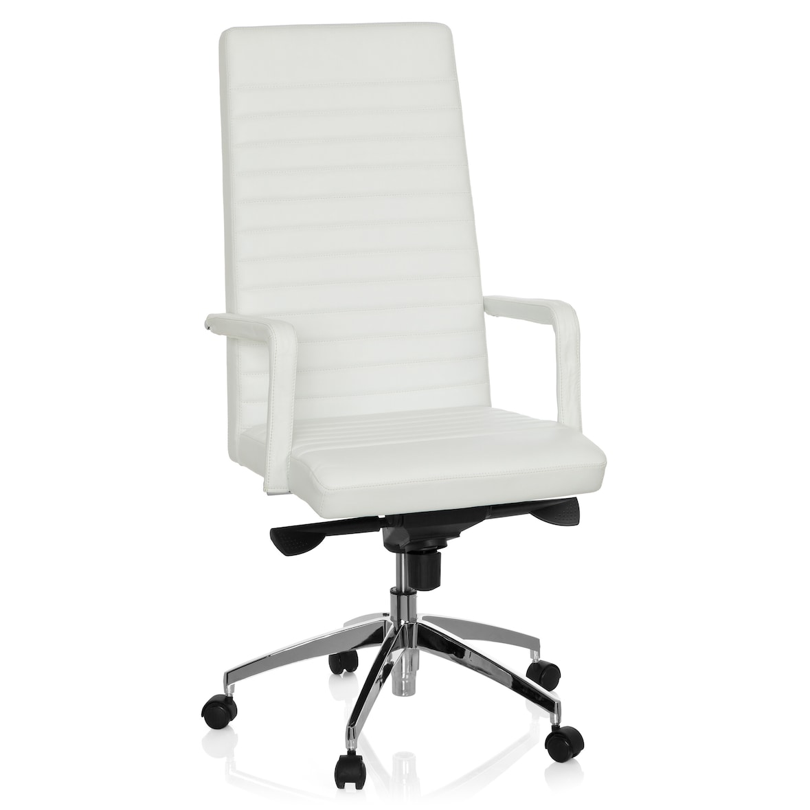 Bürostuhl / Chefsessel LENGA Leder weiß hjh OFFICE