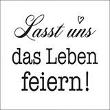 thumbnail of 20 Servietten Papier 33x33cm 3-lagig - hochwertige Einweg Papierservietten Schriftzug Leben Feiern Partyservietten Sprüche Tischdeko Party Gartenfest