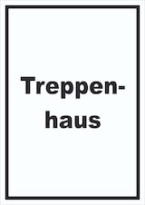 thumbnail of Treppenhaus Schild mit Text Stufen steigen hochkant A2 (420x594mm)