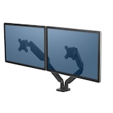 thumbnail of Fellowes Braço para monitor duplo Platinum com 2 portas USB, tamanho máximo monitor 32", fixação por grampo ou parafuso ao tampo da mesa