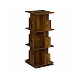 thumbnail of Relaxdays Bücherregal, 360 Grad drehbar, 3 Ebenen, Industrial Design, HxBxT: 95x39x39 cm, Wohnzimmer Drehregal, braun