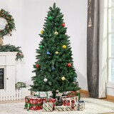 thumbnail of Árbol de Navidad Artificial 180 cm Ignífugo con 724 Ramas con 2 Tipos de Puntas de PVC Base Plegable  Soporte de Acero Decoración Navideña de Interior