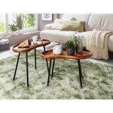 thumbnail of FineBuy Couchtisch SV51466 Sheesham Tisch mit Metallbeinen Retro Sofatisch klein