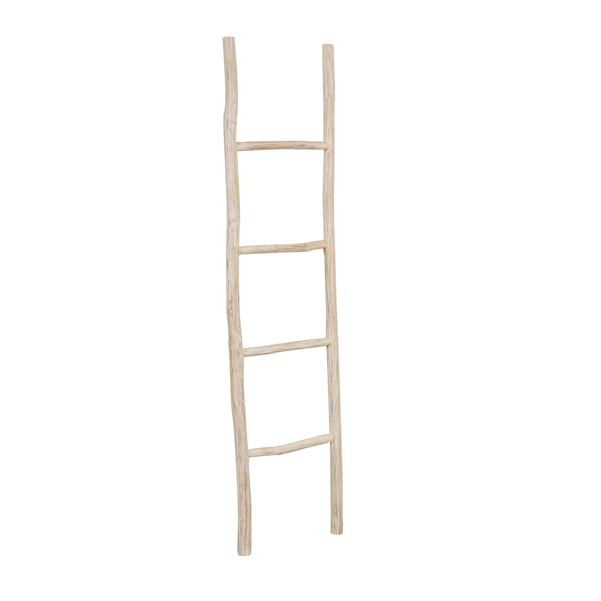 Biscottini Holzleiter 37x4x150cm - Handtuchhalter für Boden und Wand - Handtuchhalterleiter fürs Badezimmer - Moderne dekorative Leiter - Lagerregal