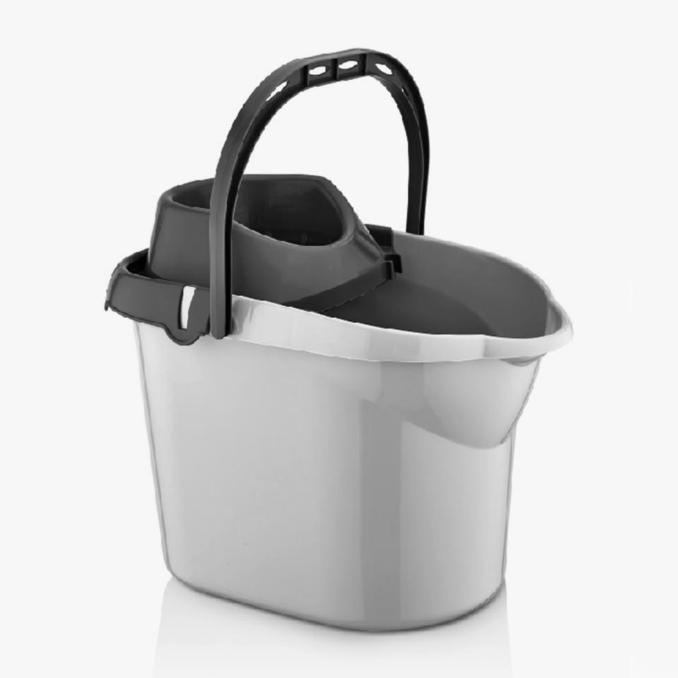 Balde para Esfregona NETTO Cinza 12L