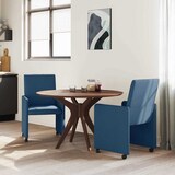 thumbnail of vidaXL Esszimmerstühle Mit Rad 2 pcs Blau 57 x 66 x 94 cm Stoff