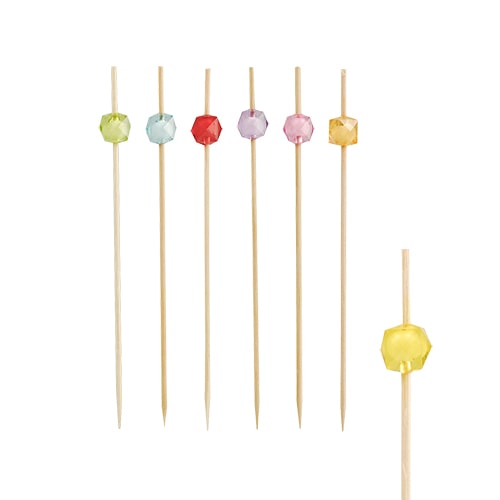 PAPSTAR 100 Fingerfood - Picker 12 cm farbig sortiert "Square"
