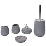 thumbnail of 5-teiliges Badset HWC-C72, WC-Garnitur Badezimmerset Badaccessoires, Keramik ~ grau