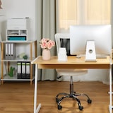 thumbnail of Relaxdays Druckerständer Schreibtisch, 3 Fächer, Regal für Drucker, Druckerhalter, H x B x T: 22,5 x 40 x 30 cm, weiß