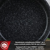 thumbnail of Magefesa Onix - Cazo de 14 cm, Acero Inoxidable 18/10, Antiadherente Tricapa, Todo Tipo de Fuegos, Diseño Moderno, Exterior Pulido Espejo, Inducción