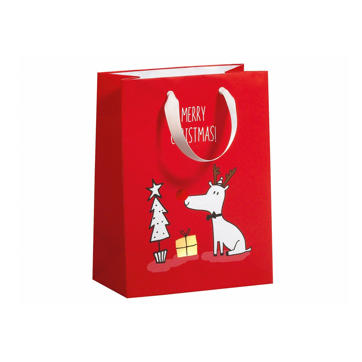ZOEWIE Weihnachtstasche Reindeer Christmas Midi 17 x 9,2 x 22,5 cm  10 Stück