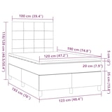 thumbnail of vidaXL Boxspringbett mit Matratze & LED Taupe 120x190 cm Stoff