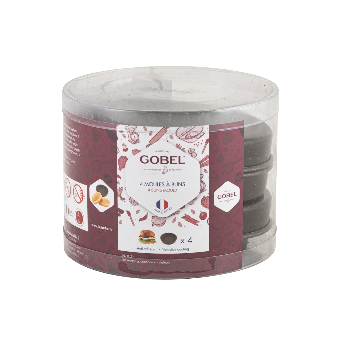Gobel - Burgerbrötchen-Backformen, 4 Stück 210910 - 282580