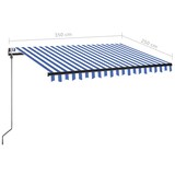 thumbnail of vidaXL Automatische Markise mit LED Windsensor 350x250 cm Blau Weiß