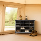 thumbnail of Relaxdays Camping Schuhregal, 16 Fächer, leichter Aufbau, stabiler Stoffschuhschrank, HxBxT: 65 x 84 x 36 cm, grau