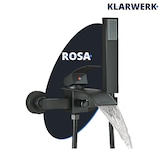 thumbnail of "ROSA" | Wasserfall Badewannenarmatur Schwarz Dusche |Edelstahl, Inklusive Handdusche und Halterung | Mischbatterie Badewanne Thermostat Komplett-Set