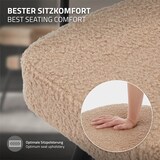 thumbnail of ML-Design Esszimmerstühle 4er Set Braun, Teddystoff, Wohnzimmerstuhl mit Armlehnen, 360° drehbar, Drehstuhl Polsterstuhl Loungesessel Küchenstuhl