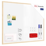 thumbnail of ALLboards Tableau Blanc Magnétique Effaçable à Sec avec Cadre en Bois 100x80cm