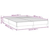 thumbnail of vidaXL Bedframe zonder matras stof crèmekleurig 140x200 cm